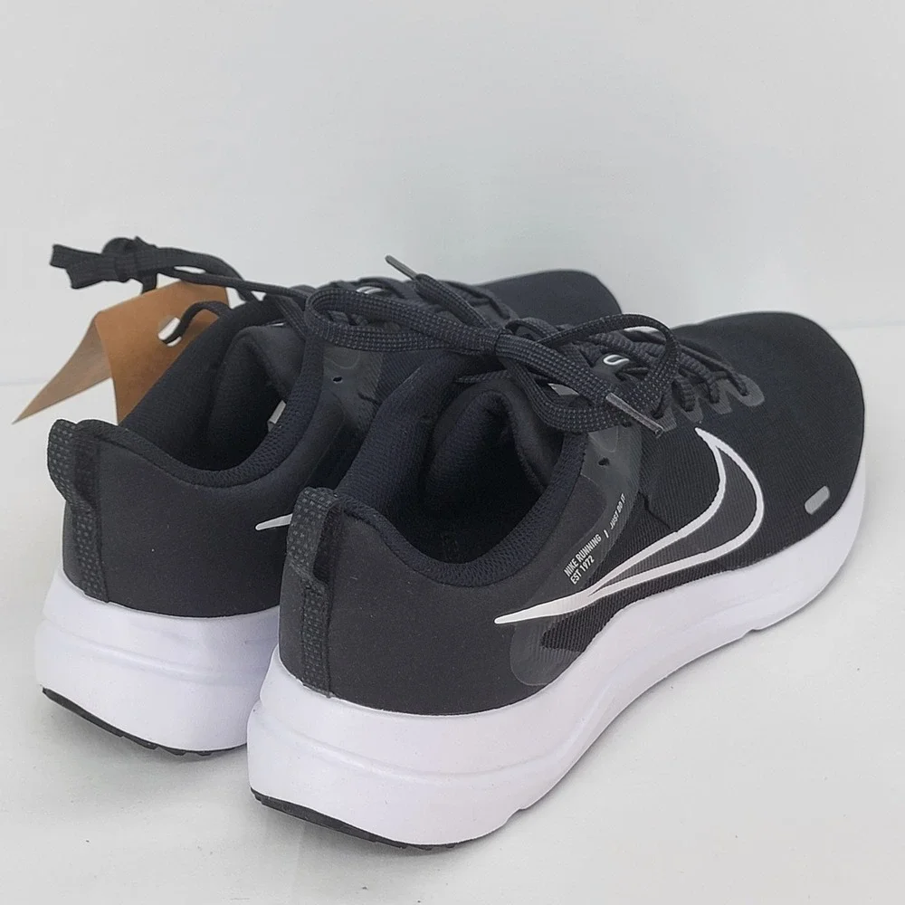 Nike Downshifter 12 Mens Running Shoes Black White Size 10 NEW